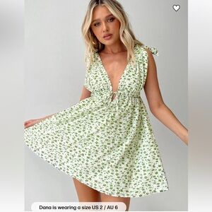 Princess Polly Green Floral Midi Dress